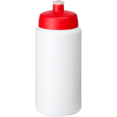 Baseline Plus grip Sportflasche mit Sportdeckel, 500 ml, weiss,rot