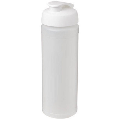 Baseline Plus grip Sportflasche mit Klappdeckel, 750 ml, transparent/weiss
