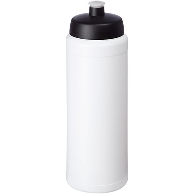 Baseline® Plus grip 750 ml Sportflasche mit Sportdeckel, weiß/schwarz
