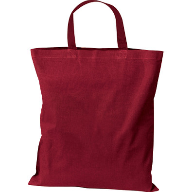Baumwolltasche mit kurzen Henkeln, burgund
