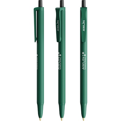 BIC® Clic Stic Softfeel Kugelschreiber Dunkelgrün Blaue Tinte