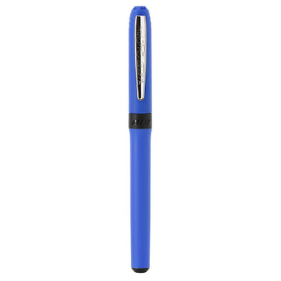 BIC® Rollerball Grip Roller, schwarze Mine, hellblau/chrom