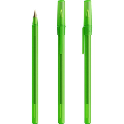 BIC® Round Stic® Ballpen Gefrostetes Grün Blaue Tinte