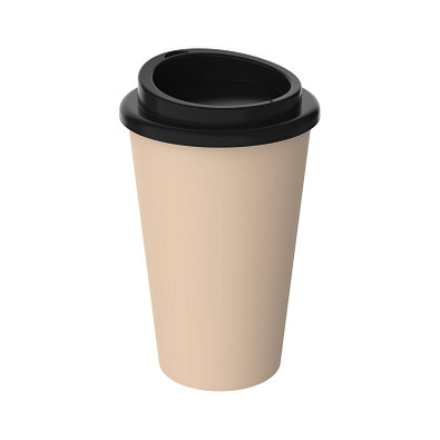 Bio-Kaffeebecher Premium, 350 ml, aprikose