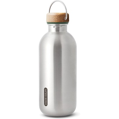 Black+Blum Stahl-Wasserflasche 600ml, Olivgrün