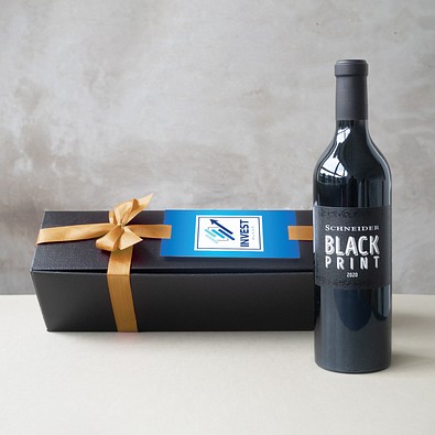 Black Print in edler Geschenkbox, Goldene Schleife, inkl. Druck