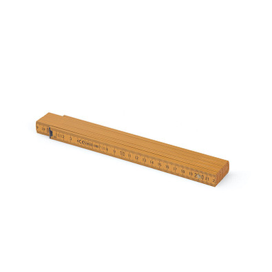 Metrie® Holz-Zollstock "Block 52", 2 m, beige, schwarze Skala