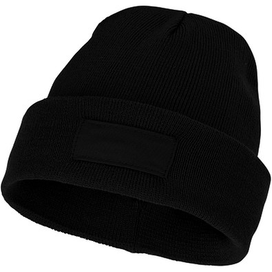 Boreas Mütze mit Aufnäher, schwarz