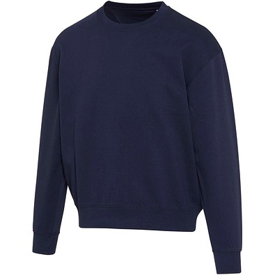 Boris Oversize Sweatshirt mit Rundhalsausschnitt aus recycelter 280 g/m2 Bio Baumwolle (OCS), unisex, navy, XS