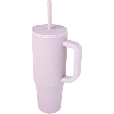 Brady 900 ml RCS-zertifizierter Isolierbecher mit Silikon Trinkhalm, fliederfarben