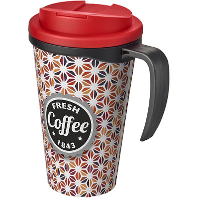 Brite-Ameriano® Grande 350ml Isolierbecher, auslaufsicher, schwarz/rot