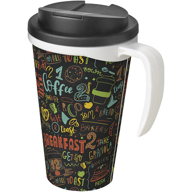 Brite-Ameriano® Grande 350ml Isolierbecher, auslaufsicher, weiß/schwarz