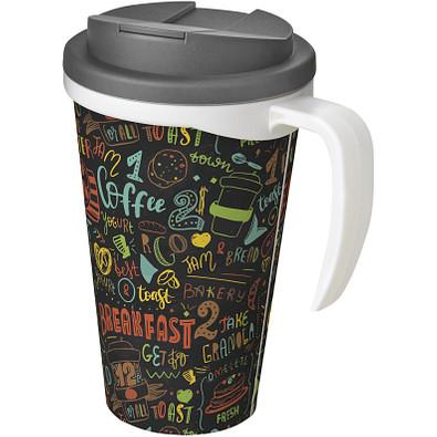 Brite-Ameriano® Grande 350ml Isolierbecher, auslaufsicher, weiß/grau