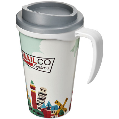 Brite-Americano Grande Isolierbecher, 350 ml, weiss,grau