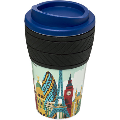 Brite-Americano Isolierbecher mit Schutzring Reifenprofil, 350 ml, Mid Blue