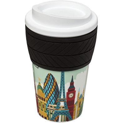 Brite-Americano Isolierbecher mit Schutzring Reifenprofil, 350 ml, weiss