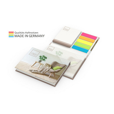 Geiger-Notes Brüssel green+blue Haftnotizen, inkl. Druck,  Bookcover Recycling-Matt