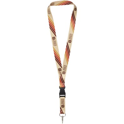 Bucks Sublimation Lanyard mit Schnappverschluss, schwarz, 10mm