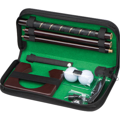 Büro-Golfset mit Holzputter, schwarz