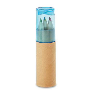 Buntstiftebox mit Spitzer, blau