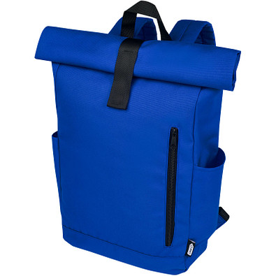 Byron 15,6 Zoll GRS RPET Roll-Top Rucksack 18 L, royalblau