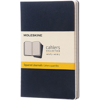 MOLESKINE® Notizbuch Cahier Journal Taschenformat, kariert, indigoblau MOLESKINE® Notizbuch Cahier Journal Taschenformat, kariert, indigoblau