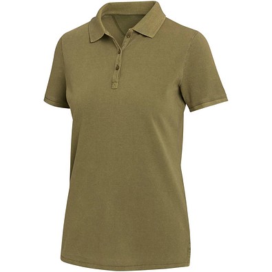 Calgary Poloshirt für Damen im Washed Look, 200 g/m2, waldgrün, L