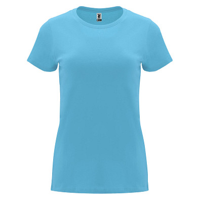 Capri T-Shirt für Damen, türkis, L
