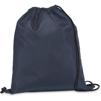 CARNABY. 210D Rucksacktasche mit schwarzen Zugbändern, Dunkelblau
