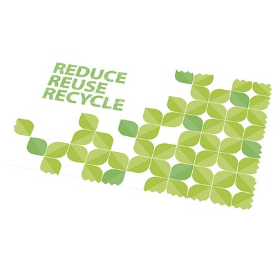 Caro kleines Reinigungstuch aus recyceltem PET Kunststoff, weiss