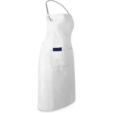 CHIVES. Schürze aus Baumwolle und Polyester (150 g/m²), Weiß