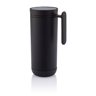XD DESIGN auslaufsicherer Reisebecher Clik mit Griff, 225 ml, schwarz/anthrazit