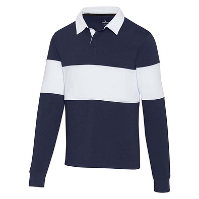 Clyde Rugby Polo Sweatshirt Unisex, navy / weiß, XS