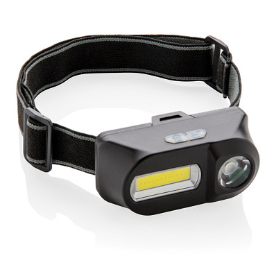 XD COLLECTION Stirnlampe COB und LED, schwarz