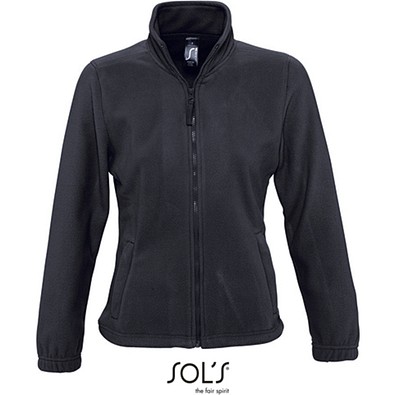 Damen Fleecejacke North, L, Charcoal Grey (Solid)