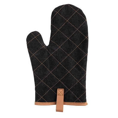 XD COLLECTION Canvas Ofenhandschuh Deluxe, schwarz