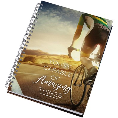 Desk-Mate® A5 Hardcover Tagebuch, undatiert, weiß/schwarz