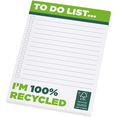 Desk-Mate® A6 recycelter Notizblock, weiss, 50 pages