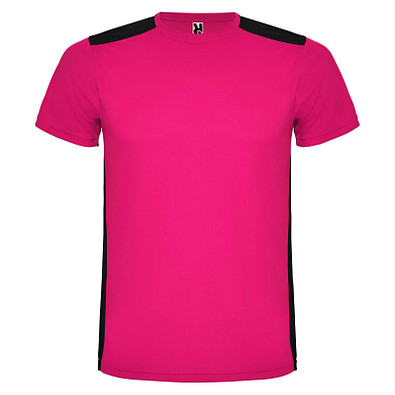 Detroit Sport T-Shirt für Kinder, fuchsia / schwarz, 8
