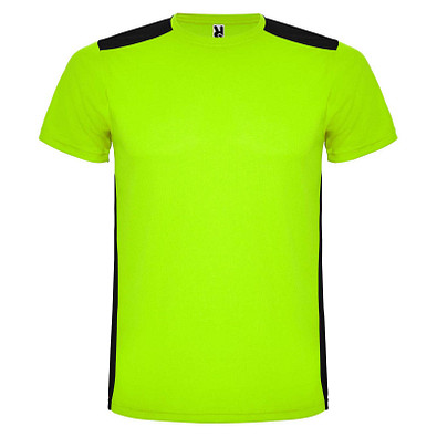 Detroit T-Shirt Unisex aus recyceltem Material, limone / schwarz, L