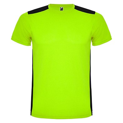 Detroit T-Shirt Unisex aus recyceltem Material, limone / schwarz, XL