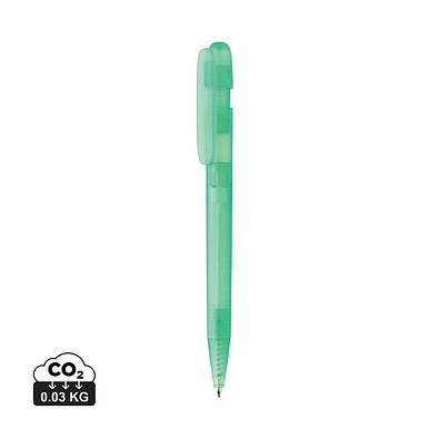Devin transparenter Stift aus GRS zertifiziertem rABS, grün