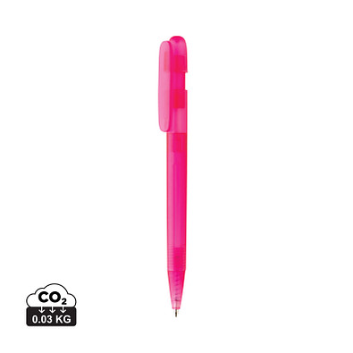 Devin transparenter Stift aus GRS zertifiziertem rABS, rosa
