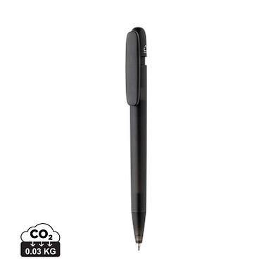 Devin transparenter Stift aus GRS zertifiziertem rABS, schwarz
