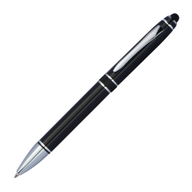 Drehkugelschreiber aus Aluminium, schwarz