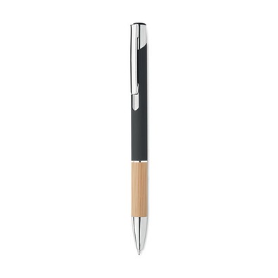 Druckkugelschreiber Aluminium SPARTA, Schwarz