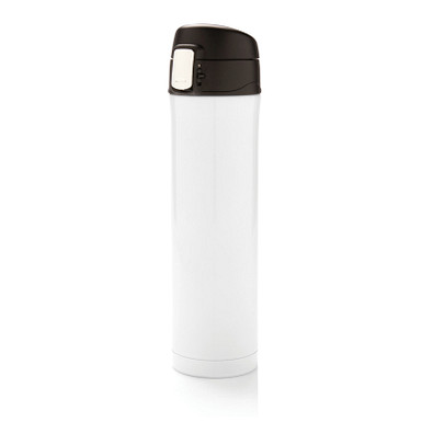XD COLLECTION Vakuum Flasche Easy Lock, 450 ml, weiß/schwarz