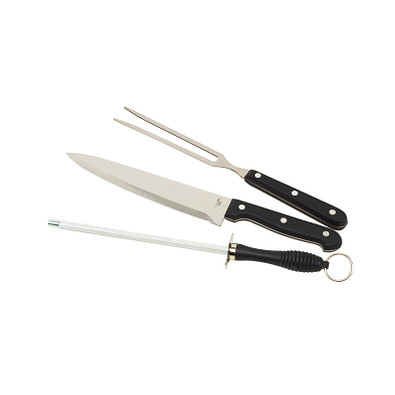 Edelstahl-Tranchierbesteck CARVE,silber