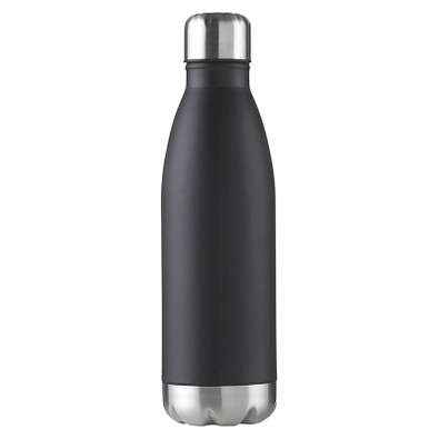 Thermo-Trinkflasche Design, 500 ml, schwarz-matt