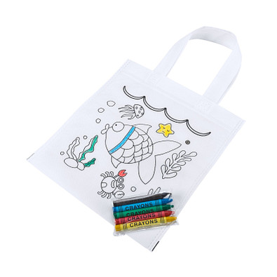 Kindertaschen zum Ausmalen, Einkaufstasche, weiß